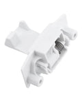 Lid Lock Strike Replacement Part For Washer Cover Switch, No Brainer Snap In Install, Keeps The Lid Locked During Wash, Fits Most Top Load And Front Load Washers, Durable Household Appliance Accessory, white plastic spring latch