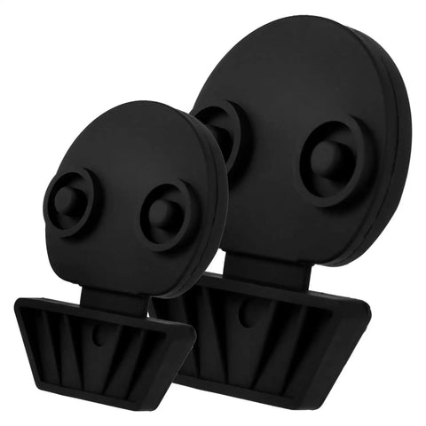 Universal Silicone EV Charging Port Covers Two Pair in black, flexible silicone for secure fit and dust protection.