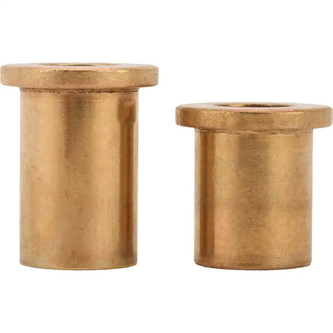 Bronze Shackle Bushing Kit For 2 Inch Wide Leaf Springs, Fits 3/4 Inch Spring Eye And 1/2 Inch Shackle Bolts, 8-Piece Set, Includes Four Short 0.875 And Four Long 1.125 Bushings For One Pair Of Shackles, Durable Bronze Construction, two bronze bushings
