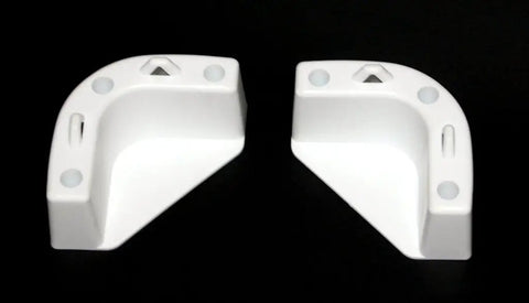 Boat Marine Cooler Mounting Kit Set Of 4 Corner Brackets With Loops For Permanent Mounting Of Coolers, Tackle Boxes And Gear To Boat Floor Or Deck So Your Gear Stays Locked In Place White Finish