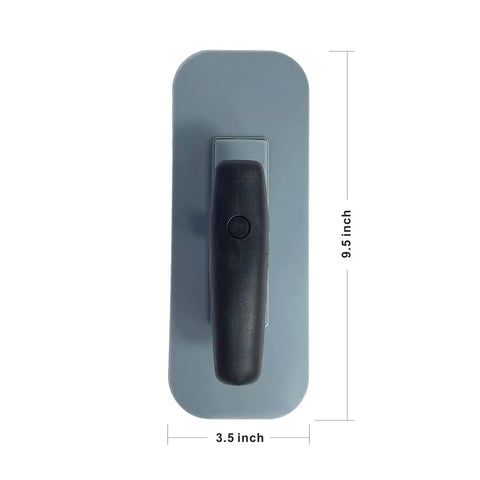 Lightweight Plastic Trowel With Black Comfort Grip Workhorse For Easy Scrape And Smooth Walls Includes 3.5 x 9.5 Inch Finishing Trowels Round End Handle Great For Plastering And Paint Projects positioned vertically showing dimensions