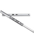 Two Pack Smooth Glide Bearing Drawer Slides Rail, 17mm Wide, shown with sliding mechanism and pre-drilled holes