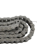 Top Tier 41 Roller Chain For Go Kart Bike And ATV Projects Plus 2 Links To Connect It Right For Your Industrial Machinery Needs Without A Hassle, close-up view of 41 roller chain.