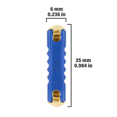 Durable 25A heavy duty torpedo fuse from the Heavy Duty Torpedo Fuse Kit For Gnarly Vintage Rigs And Classic Muscle Cars.
