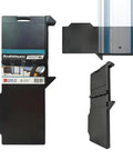 Trax90 XL Track Saw Square For Makita 90 Degree Right Angle Plunge Guide Rail Stop shown in packaging, black ABS material