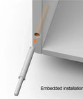 Hidden Magnetic Cabinet Latches Kit 2 Pack for cupboard doors and drawers, showing embedded installation of invisible magnetic damper.
