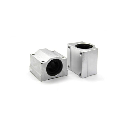 12 Pcs Linear Motion Bearing Slides SCS16UU 16mm Length Ideal For CNC Parts And 3D Printer Builds A Durable Precision Guide Set For DIY Makers And Pro Machinists Seeking Smooth Low Friction Rail Performance., two aluminum 16mm linear bearing blocks