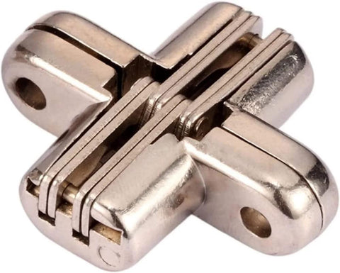 Hidden Concealed Cross Door Hinge 8x42mm 180 Degree with Screws For Folding Doors Cabinets Wardrobes Windows DIY Furniture Projects