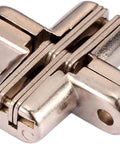 Hidden Concealed Cross Door Hinge 8x42mm 180 Degree with Screws for Folding Doors Cabinets Wardrobes Windows DIY Furniture Projects