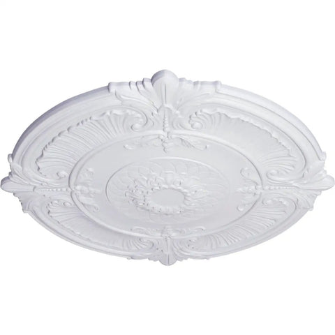Attica Ceiling Medallion Thirty Nine And A Half Inch Outer Diameter Two And A Half Inch Projection Factory Primed White Fits Canopies