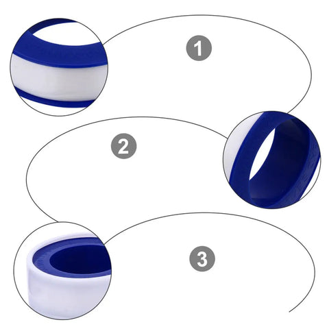 Close-up view of High Temp PTFE Plumbing Tape Sealant For Outdoor Use All Weather Acid And Alkali Resistant Plumber Tape Leak Proof Tape For Pipes