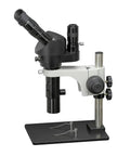 14X-90X Continuous Zoom Microscope With Monocular And Trinocular Heads, Pro-Grade Coaxial Illumination, 540X Max Magnification With 2X Auxiliary Objective And 30X Eyepieces, 45 Degree Eyetubes, Ideal For Precise Surface Observation And Inspection. Monocular head on stand
