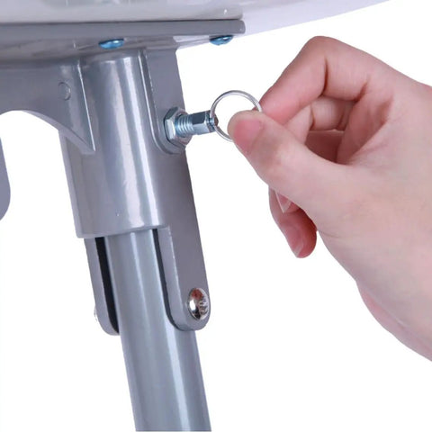 Hand inserting locking pin into a stainless steel mechanism, demonstrating Top Tier Stainless Steel 304 Plunger Springs And Pull Locking Pins Built Tough For Heavy Duty Jobs No Rust Hassle Straight Shot Install Ready To Rock 4 Pack M10 Metric.
