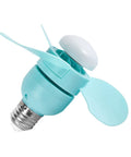 Veltros E27 Ceiling Fan with LED Light Quiet for Kitchen, turquoise ceiling fan bulb with two blades for compact spaces.