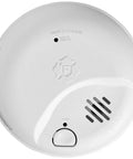 No Sweat Setup 12 Pack Hardwired Smoke And Carbon Monoxide Detector Combo featuring test button and speaker grill in white.