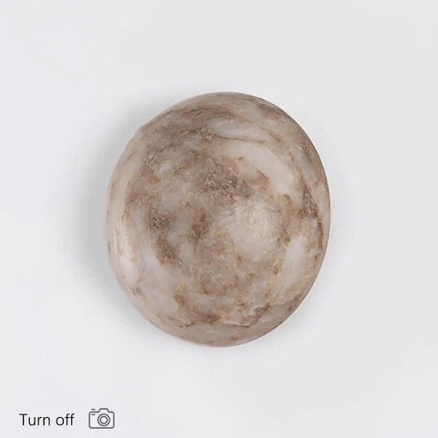 ROPCVAX Wall Sconce Lamp Light Fixture Lighting Modern Nordic in alabaster with a cloud-like texture, diameter 5.9 inches.