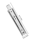 Heavy Duty 10 Inch Full Extension Drawer Slides Made From 304 Stainless Steel, 1 Pair, detailed product dimensions shown