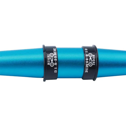 Aluminum Alloy Handlebar Shim 31 8mm To 35mm Fit For MTB Road Mountain And Fixed Gear Bikes Easy Install Durable Black on blue handlebar