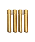 10 Piece Premium Tig Welding Electrode Collets With Wedge Design For 1.6 2.4 3.2Mm And 1.0Mm Sizes fits WP17 18 Torch Kits, gold metal.