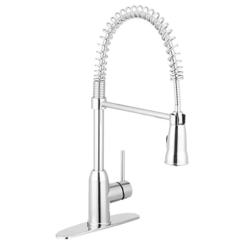 RV Kitchen Faucet With Pull Down Sprayer And High Arc Swivel Spout, Spring Loaded, Single Handle Water Control, Chrome Finish