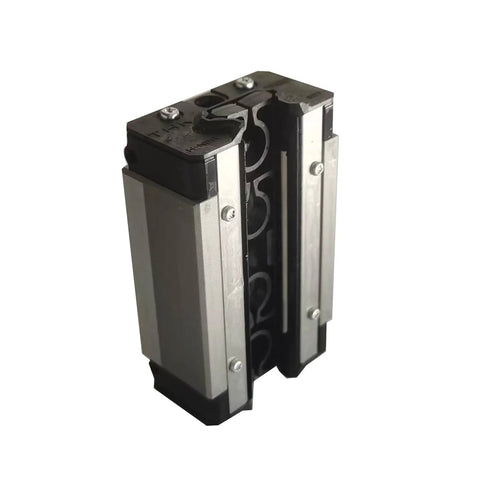Linear Carriage HSR20 Series Precision Guide Block For Industrial Motion Four Direction Equal Load Rock Solid Rigidity Self Aligning Durable Build Stainless Steel Option Includes HSR20R1UU SS GK, black steel block