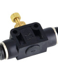 T Shape Pneumatic Fitting Regulator Valve With Quick Connect For 4mm 6mm 8mm Tubes No Tool Needed Plug In Air Flow Controller