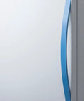 Heavy Duty Upright Vaccine Freezer With 14.83 Cubic Feet Storage For Medical Pharmacy Labs featuring a blue curved handle on the left hinged door.