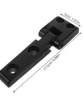 Black Rugged Heavy Duty Forklift Hood Hinge Kit 2 Pack With Dual Shaft, dimensions 17.5cm x 5cm, metal adjustable hardware.
