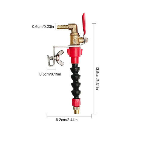 Top Notch Industrial Dust Control Water Sprayer Kit For Tile Cutting Machines With Slick Mist Nozzle Heavy Duty Pump And Five Meter Hose, detailed view of spray nozzle