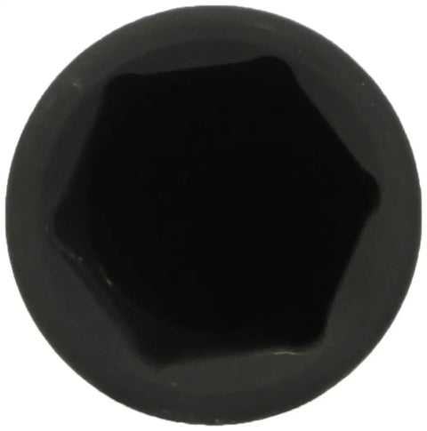 Top view of Extra Long XXX Impact Socket for Three Quarter Inch Drive, 33 Millimeter Size, Heavy Duty Alloy Steel Tool