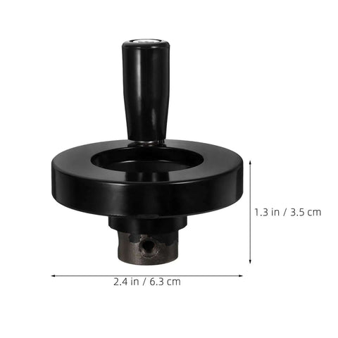 2 Pack Bakelite And Aluminum Lathe Machine Handle With Enhanced Grip, Lightweight Round Hand Wheel Knob dimensions shown