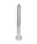 Stainless Steel Half Thread Hex Lag Screws Set, Self-Tapping Wood Screws In A2-70 High Hardness, single screw view