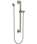 Stainless Shower System with 60-82 inch stretchable metal hose, 24 inch slide bar and ADA compliant adjustable hand shower mount