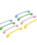 8 Pack 5 Inch Hole To Hole Cartoon Pulls For Kids Room Wardrobe Doors And Drawers Handles With Screws, Yellow Blue Green Pink