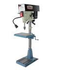Heavy Duty 15 Inch Variable Speed Floor Drill Press With 1 HP Motor And MT2 Spindle, designed for precise drilling in wood.