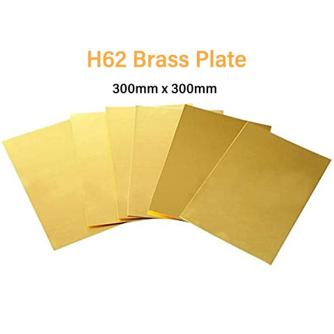 Top Shelf H62 Brass Sheet Metal Plate Sized At 300 Millimeters Square With A Heavy 5 Millimeter Cross Section Premium High Purity Alloy Stock.