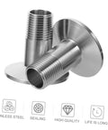 Premium Stainless Steel Tri Clamp Ferrule Adapter Kit With Hose Barb And Silicone Seals For Home Brew Pro Setup Perfect Beer Making Gear, 1.97 inch 304 SS adapter