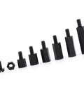 Dope Long Lasting Nylon Male Female Standoff Spacer Kit For Mounting Circuit Boards With Anti Signal Interference Hexagonal Pillars Great For Chip Thermal Channels M2 Single Pass Model, black nylon spacers and nut