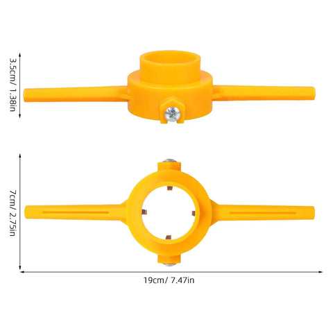 Manual Water Pipe Threading Tool Kit For Home Use With ABS Plastic Die Durable Tube Threader For Plumbing Installations And Maintenance DIY Friendly Color May Vary, 19cm