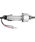 24V 350W Brushed Differential Motor Transaxle With Gear Reduction for DIY scooters, shown in horizontal position with wires.