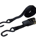 Beefy Heavy Duty Ratchet Tie Down Straps For Cargo 15 Foot Length 1 Inch Wide 500 Pound Load Capacity 1500 Pound Break Strength 12 Pack