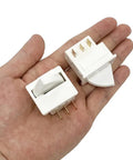 Two Pack 3 Pin Refrigerator Door Light Switches, Momentary Fridge Switches With Brass Contacts, 125V/250V AC, 2.5A At 250V Or 6A At 125V, Includes NC And NO Contacts, Easy Replacement For Fridges, shown in hand