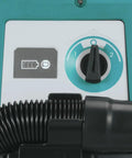 Control panel of XCV11Z 18V LXT Brushless Cordless 2-Gallon HEPA Wet Dry Dust Extractor Vacuum with power settings.