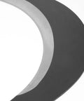 Close-up of semi-circular steel blade for Long Handled Weeding Tool With Semi Circular Steel Blade For Lawn Garden And Farm Clearing Manual Mowing Tool For Weeding Grass Cutting Sugarcane And Heavy Duty Farming Tasks Yard Work Ready