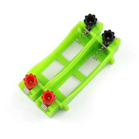Green battery holder from Circuit Learning Kit For Kids, Simple Circuit Physics Educational Box, Electrical Experiments Set For Elementary Students.
