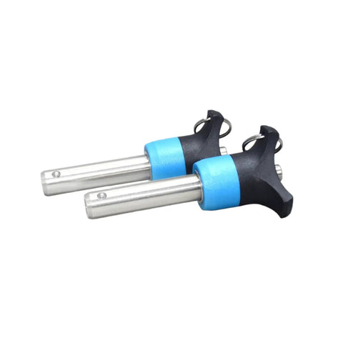 Must Have 12mm Quick Release Pin For Line Array Speakers! Stainless steel fasteners with blue grips for rigging.
