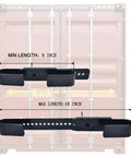 Heavy Duty Steel Cargo Door Lock For Trucks And Shipping Containers With 2 Tubular Keys Rubber Cover 9 To 18 Inch Adjustable Black Finish