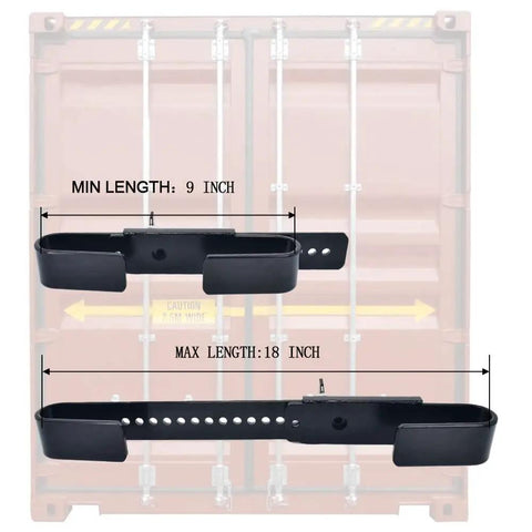 Heavy Duty Steel Cargo Door Lock For Trucks And Shipping Containers With 2 Tubular Keys Rubber Cover 9 To 18 Inch Adjustable Black Finish