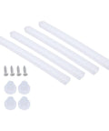 2 Sets White Drawer Slide Kit With Tool Free Setup And Slick Quiet Glide For Cabinets Dressers And Bedside Tables Zero Wobble Heavy Duty Replacement Tracks with white tracks and screws.
