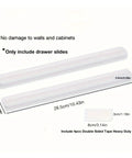 Quiet Drawer Slides With Punch Free Install Side Mount Rails For Cabinets And Home Storage Low Noise Sliding Hardware